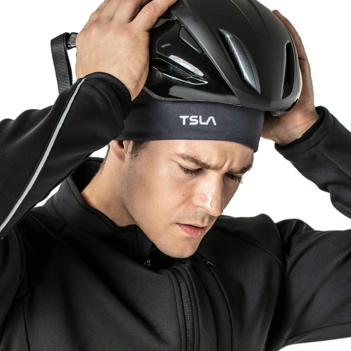 TSLA Men and Women Thermal Fleece Skull Cap, Winter Ski Cycling Under Helmet Liner, Running Beanie Hat - Image 4