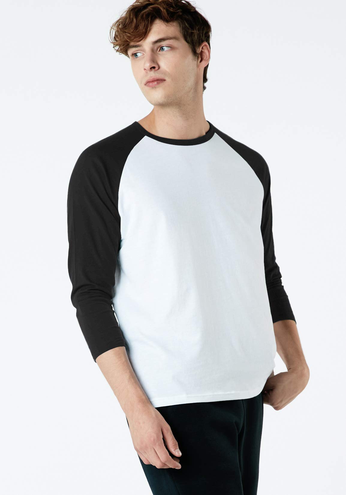 TSLA Men's 3/4 Sleeve Baseball Shirts, Casual Dynamic Cotton Raglan T Shirts, Athletic Sports Jersey Shirt Top - Image 5