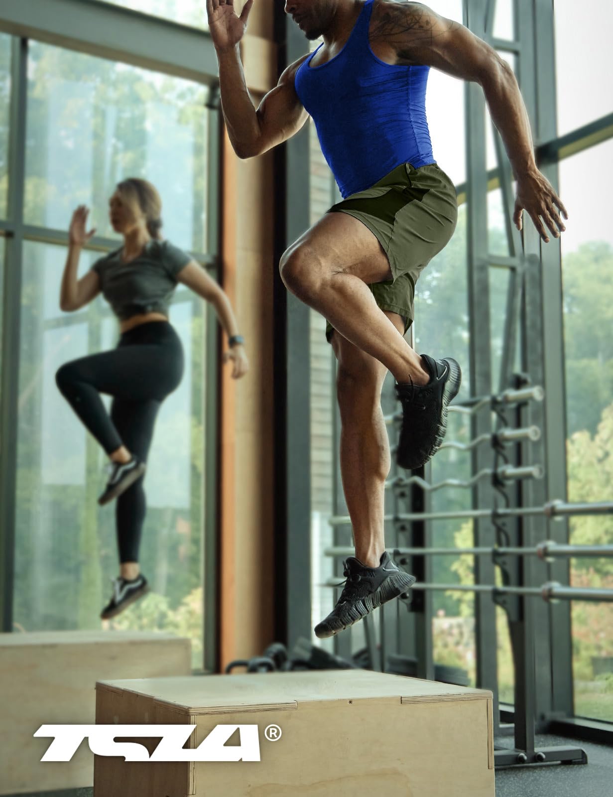 TSLA Men's Athletic Compression Sleeveless Tank Top, Cool Dry Sports Running Basketball Workout Base Layer - Image 3