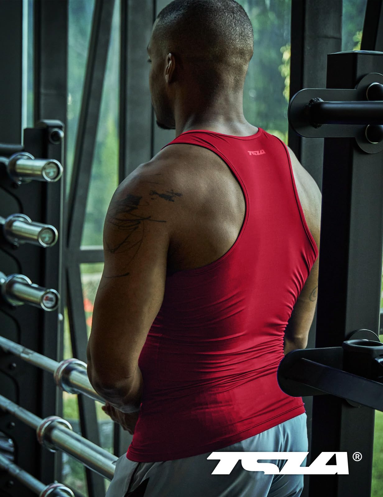 TSLA Men's Athletic Compression Sleeveless Tank Top, Cool Dry Sports Running Basketball Workout Base Layer - Image 3