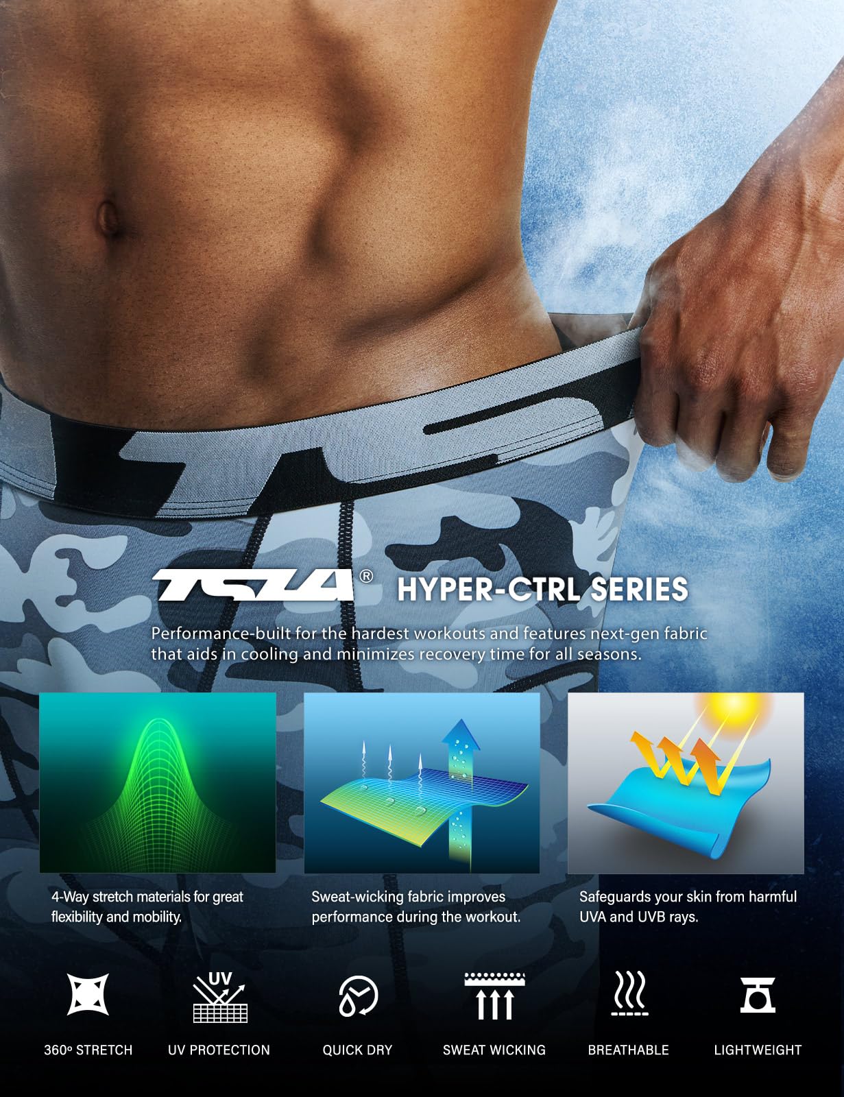 TSLA Men's Compression Pants - Cool Dry Athletic Sports Workout Running Tights Leggings Baselayer - Image 5