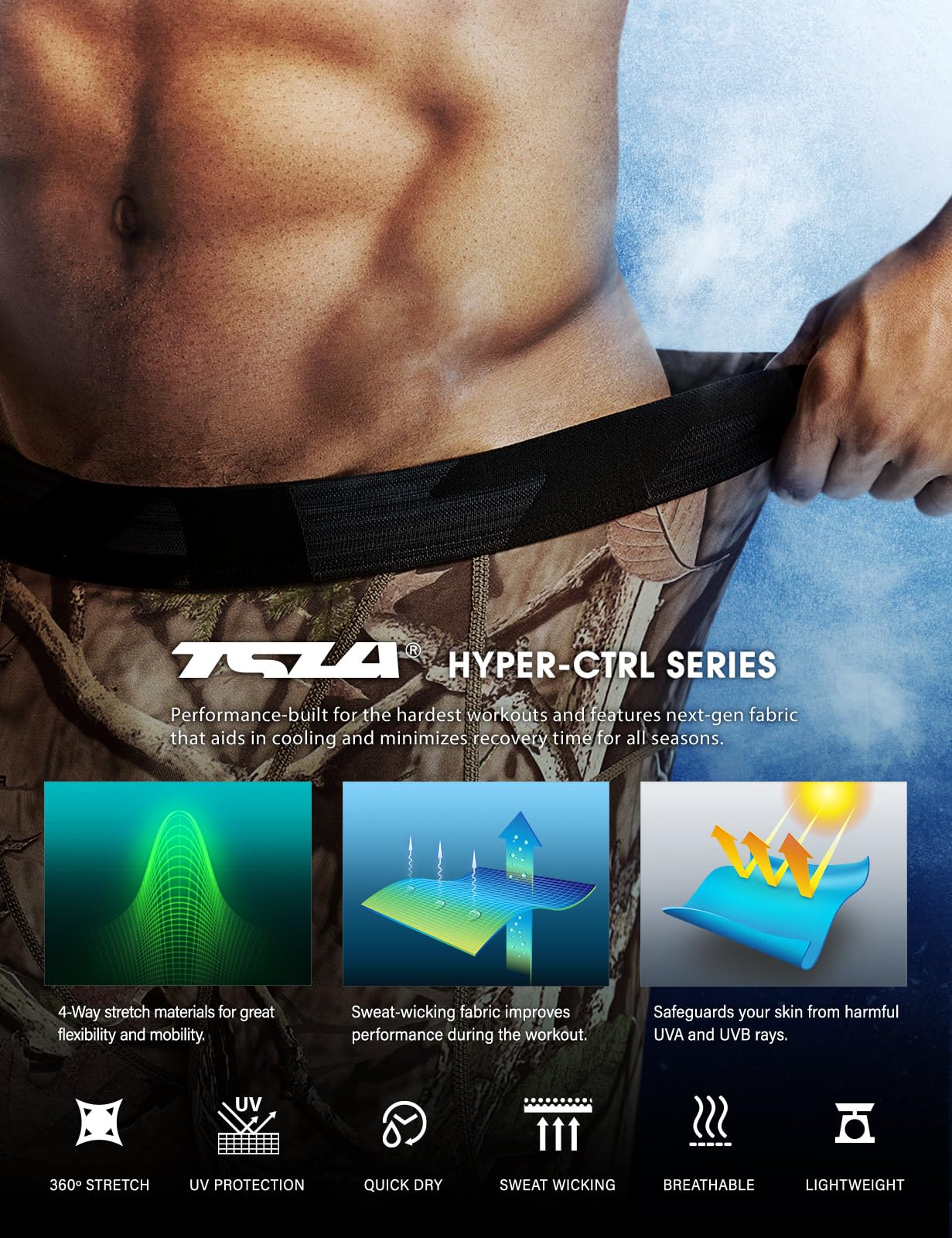 TSLA Men's Compression Pants - Cool Dry Athletic Sports Workout Running Tights Leggings Baselayer - Image 5