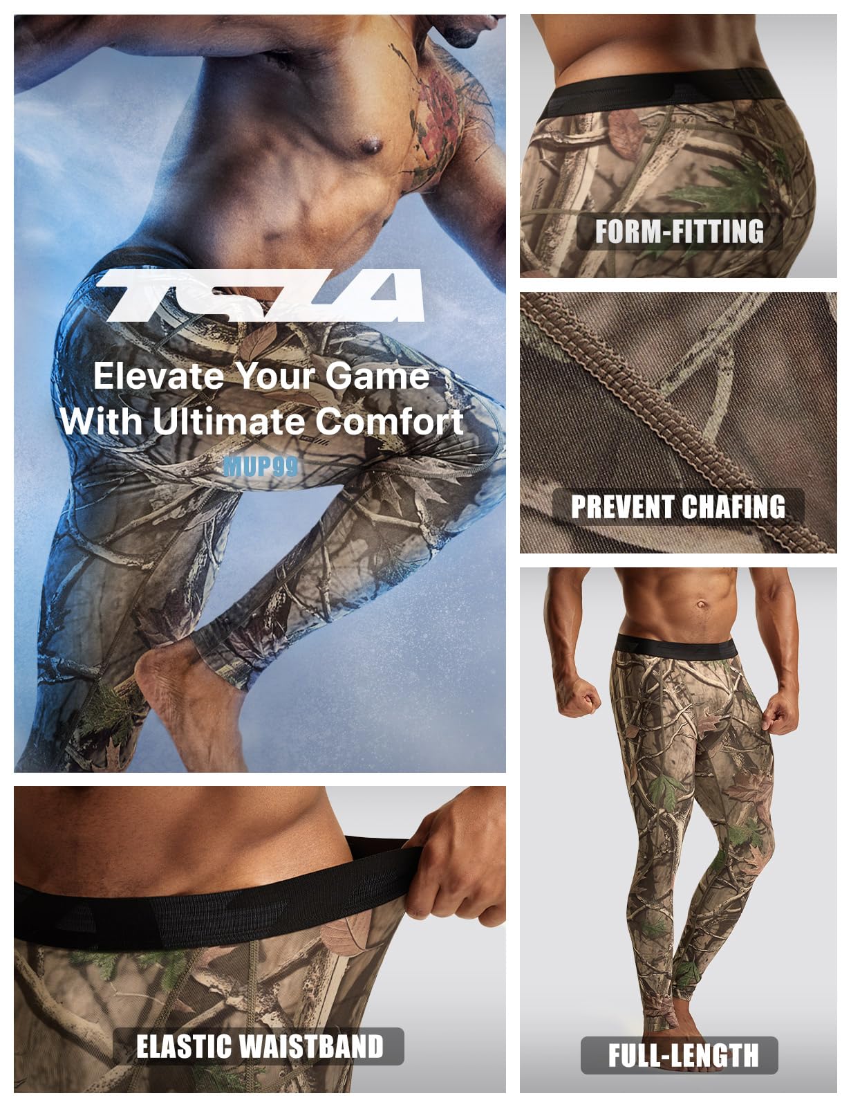 TSLA Men's Compression Pants - Cool Dry Athletic Sports Workout Running Tights Leggings Baselayer - Image 6