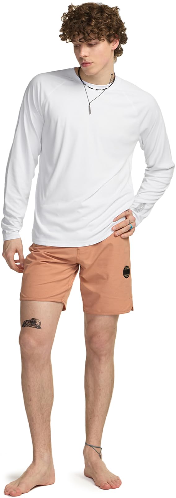 TSLA Men's Rashguard Swim Shirts, UPF 50+ Cool Running Workout Loose-Fit Long Sleeve - Image 8