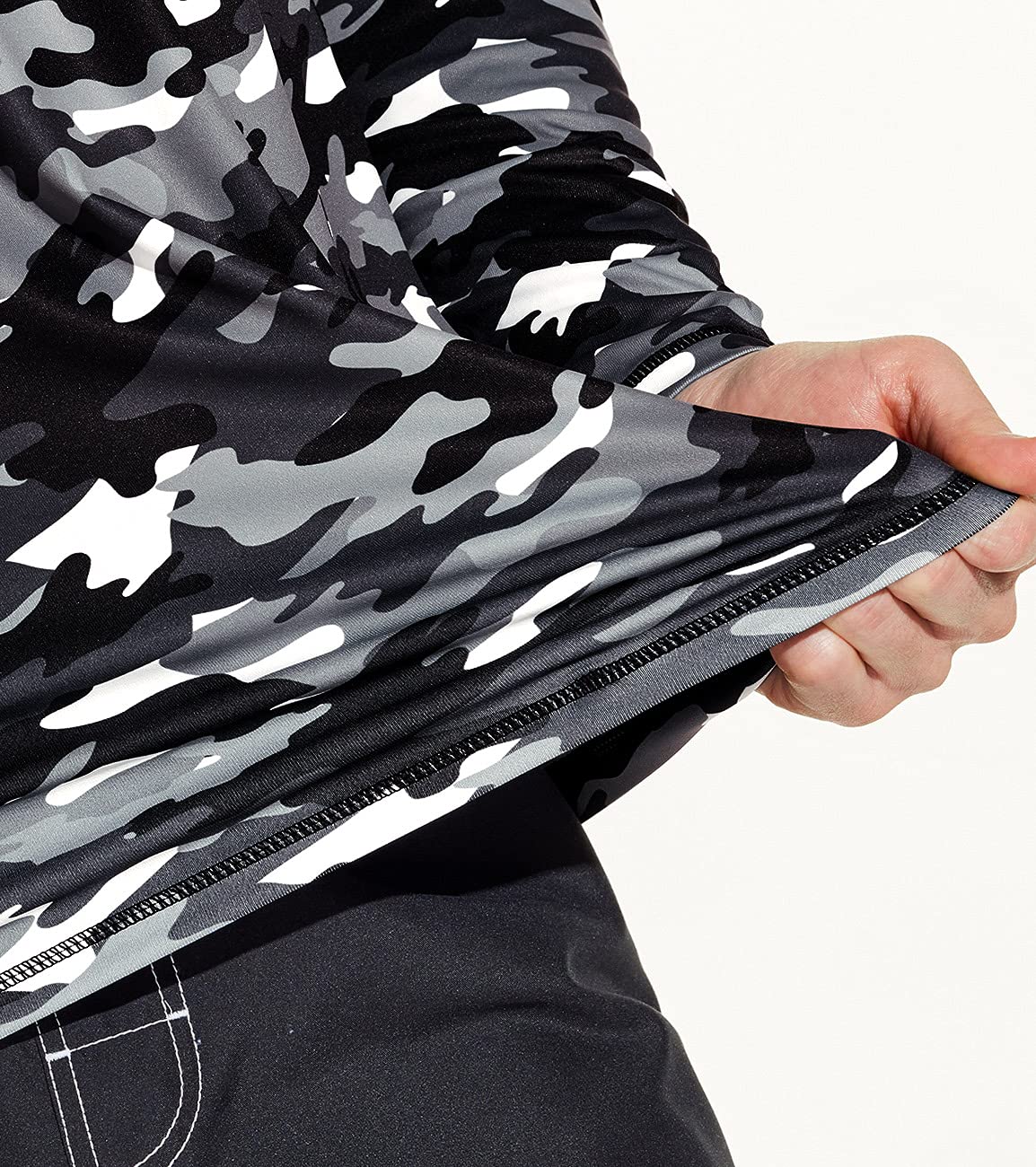 TSLA Men's Rashguard Swim Shirts, UPF 50+ Cool Running Workout Loose-Fit Long Sleeve - Image 7