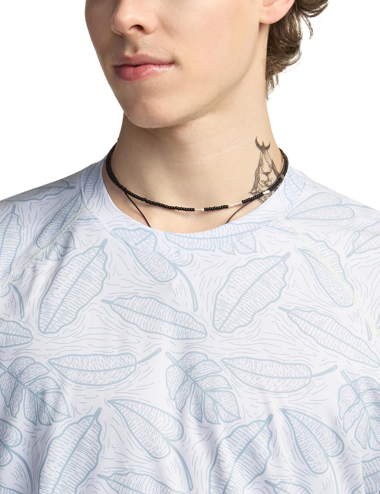 TSLA Men's Rashguard Swim Shirts, UPF 50+ Cool Running Workout Loose-Fit Long Sleeve - Image 4