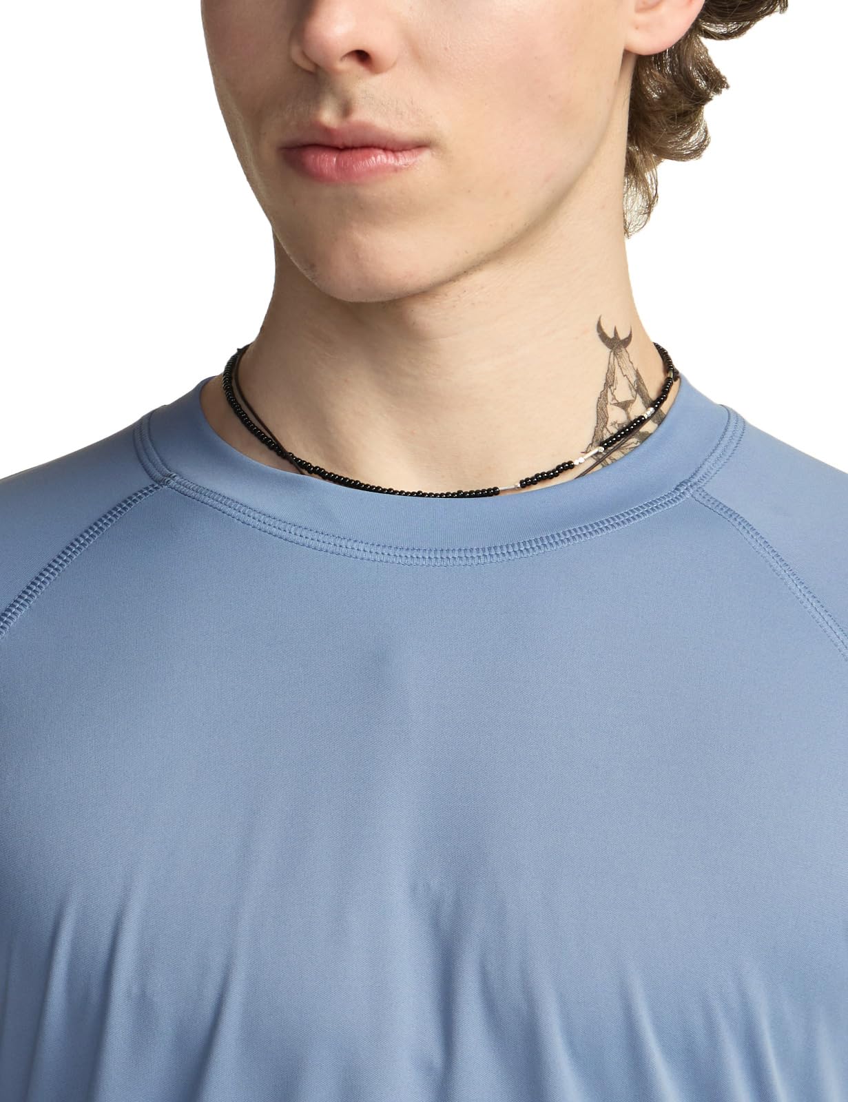 TSLA Men's Rashguard Swim Shirts, UPF 50+ Cool Running Workout Loose-Fit Long Sleeve - Image 6