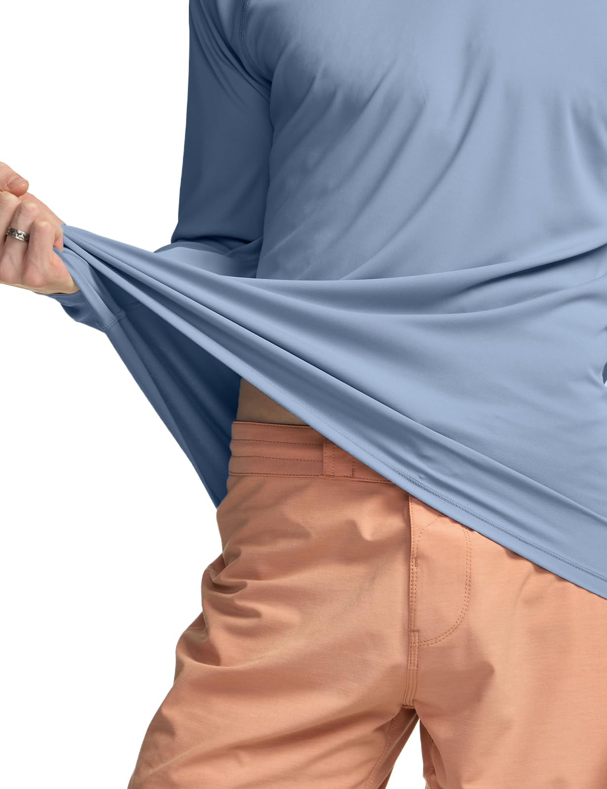 TSLA Men's Rashguard Swim Shirts, UPF 50+ Cool Running Workout Loose-Fit Long Sleeve - Image 8