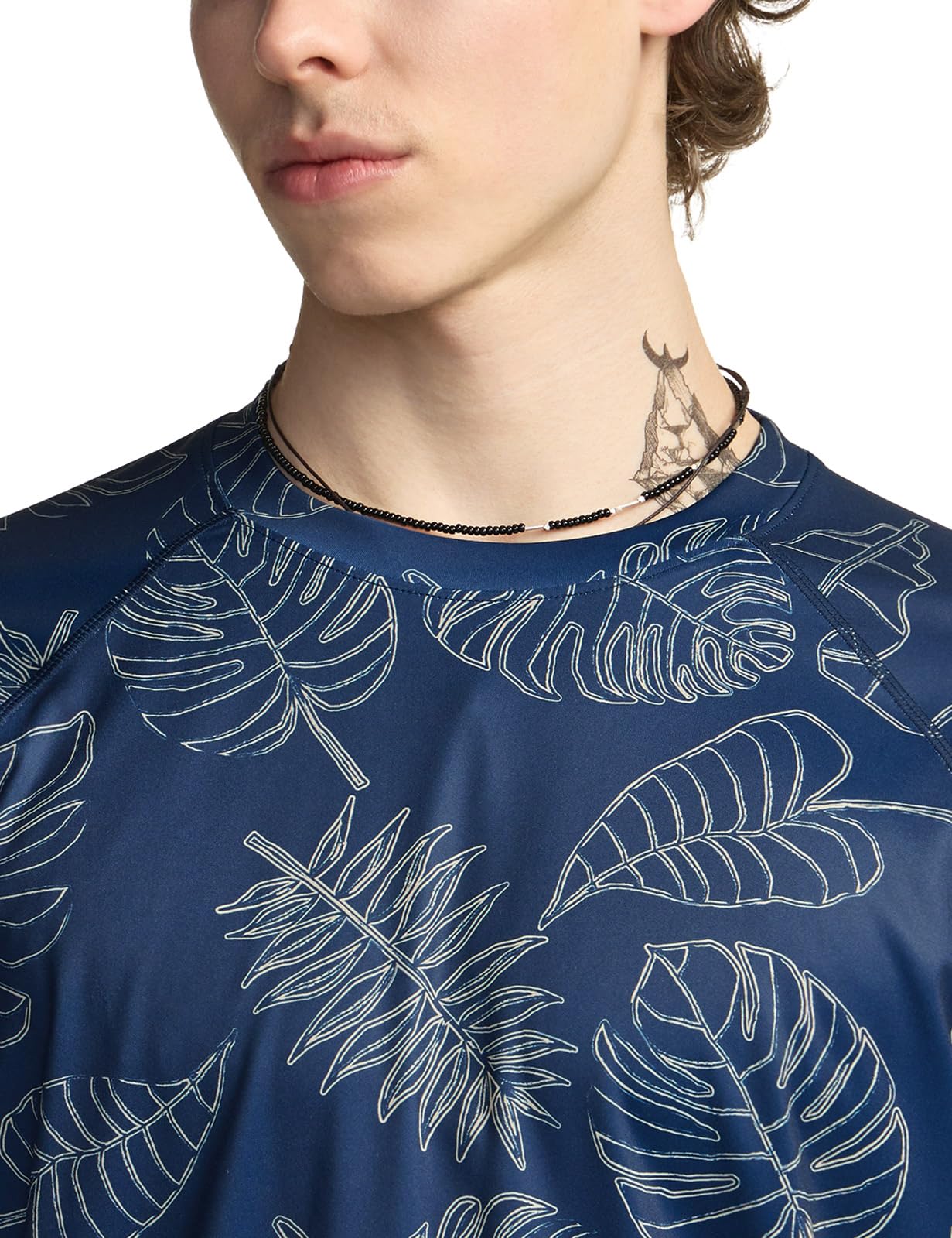 TSLA Men's Rashguard Swim Shirts, UPF 50+ Protection Quick Dry, Stretch Comfort Fit, Flatlock Seams, Outdoor & Water Sports - Image 4