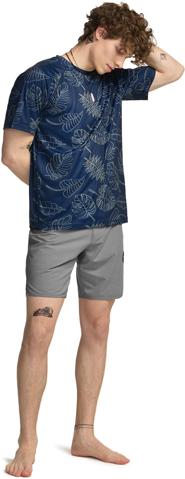 TSLA Men's Rashguard Swim Shirts, UPF 50+ Protection Quick Dry, Stretch Comfort Fit, Flatlock Seams, Outdoor & Water Sports - Image 7