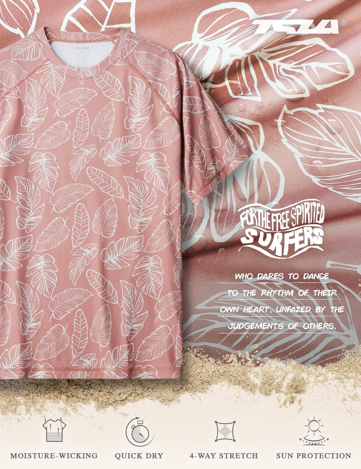 TSLA Men's Rashguard Swim Shirts, UPF 50+ Protection Quick Dry, Stretch Comfort Fit, Flatlock Seams, Outdoor & Water Sports - Image 7