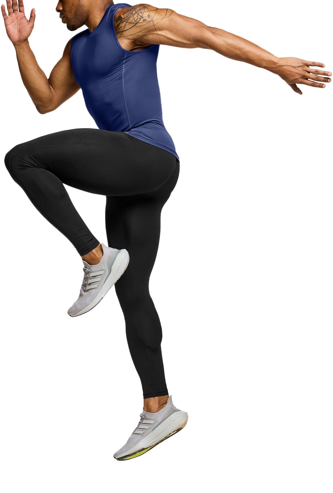 TSLA Men's Sleeveless Workout Shirts, Dry Fit Running Compression Cutoff Shirts, Athletic Training Tank Top - Image 4