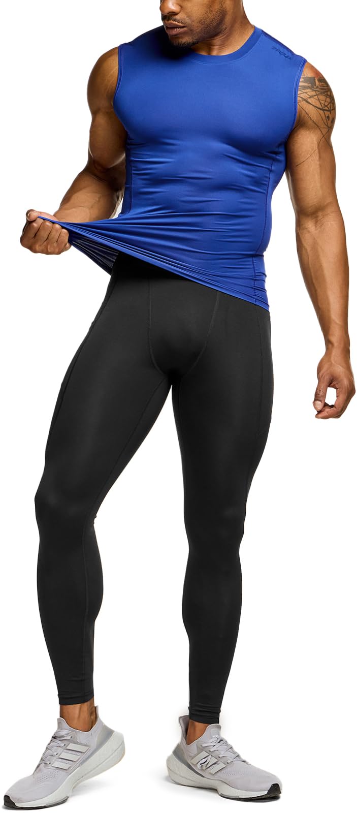 TSLA Men's Sleeveless Workout Shirts, Dry Fit Running Compression Cutoff Shirts, Athletic Training Tank Top - Image 4