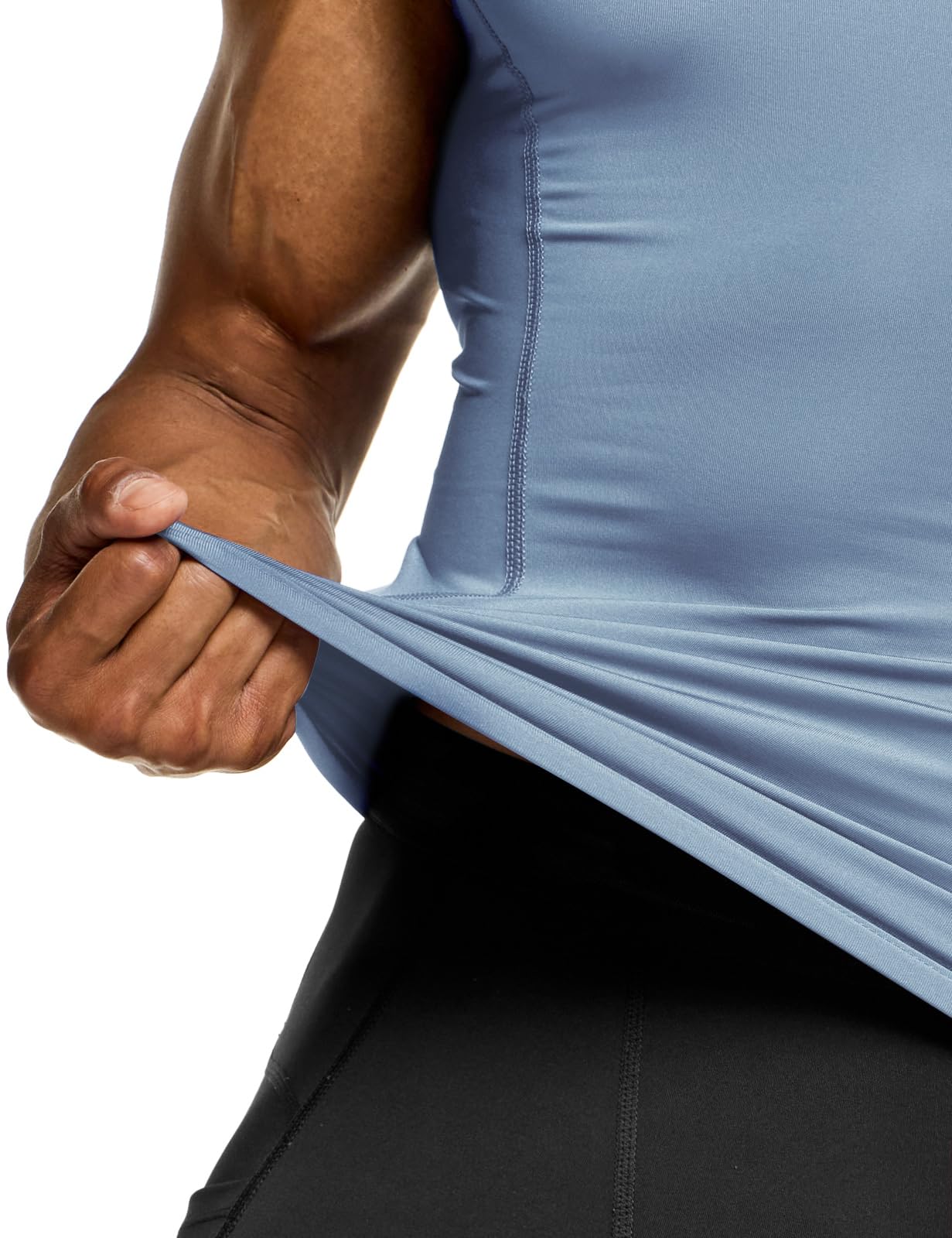 TSLA Men's Sleeveless Workout Shirts, Dry Fit Running Compression Cutoff Shirts, Athletic Training Tank Top - Image 7