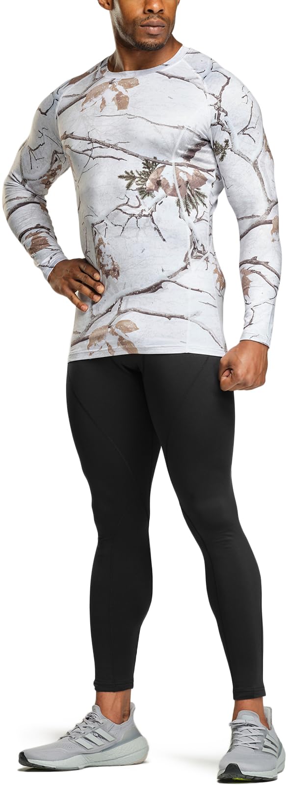 TSLA Men's Thermal Long Sleeve Compression Shirts, Athletic Base Layer Top, Winter Gear Running T-Shirt - Image 3