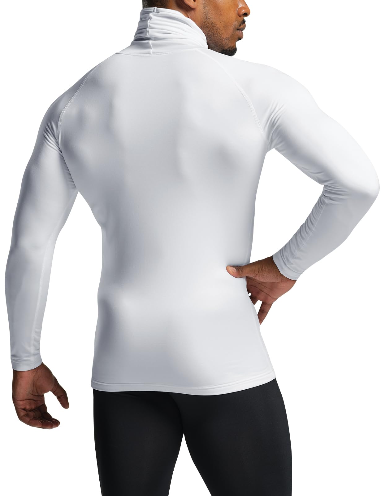 TSLA Men's Thermal Long Sleeve Compression Shirts, Mock/Turtleneck Winter Sports Running Base Layer Top - Image 4