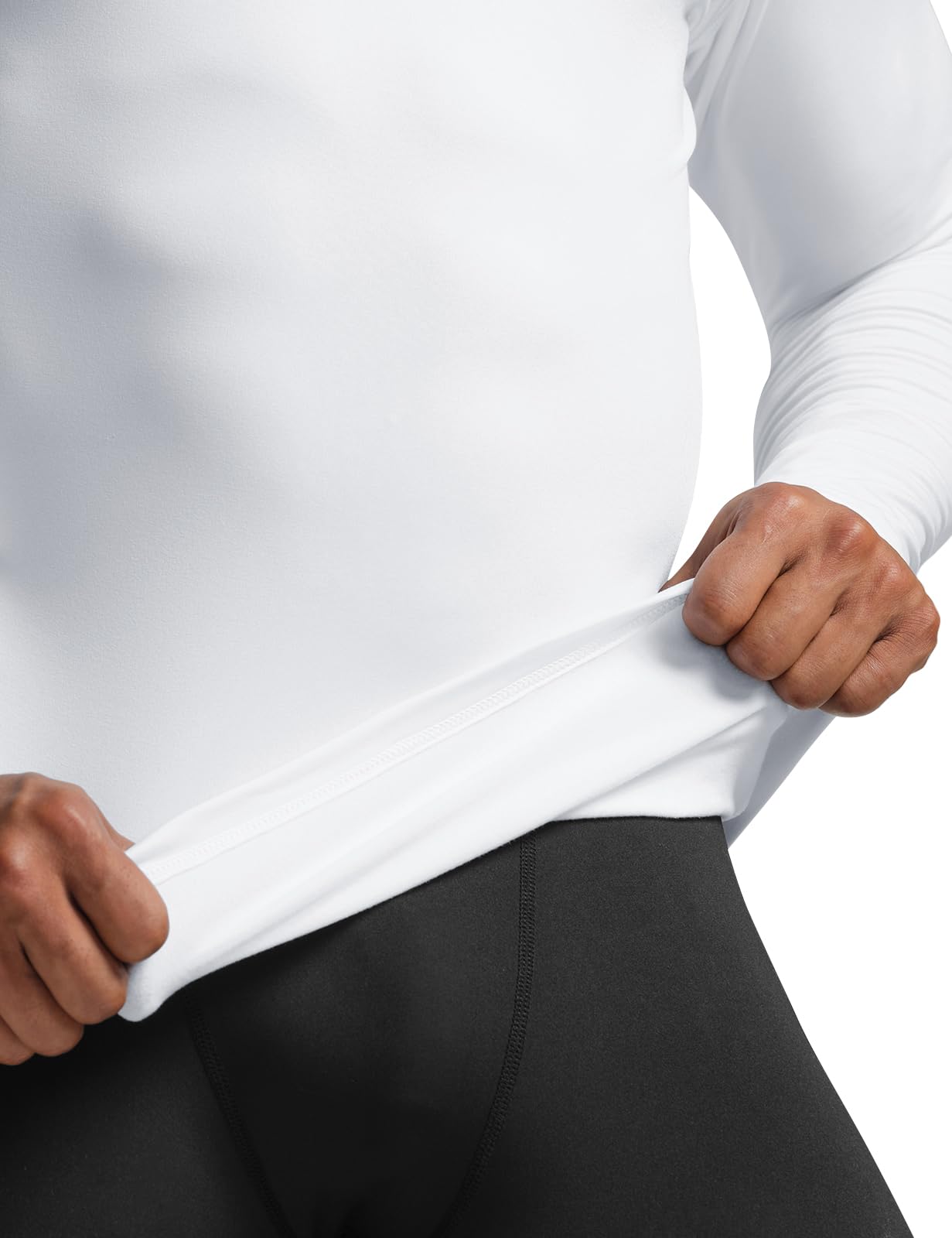TSLA Men's Thermal Long Sleeve Compression Shirts, Mock/Turtleneck Winter Sports Running Base Layer Top - Image 8