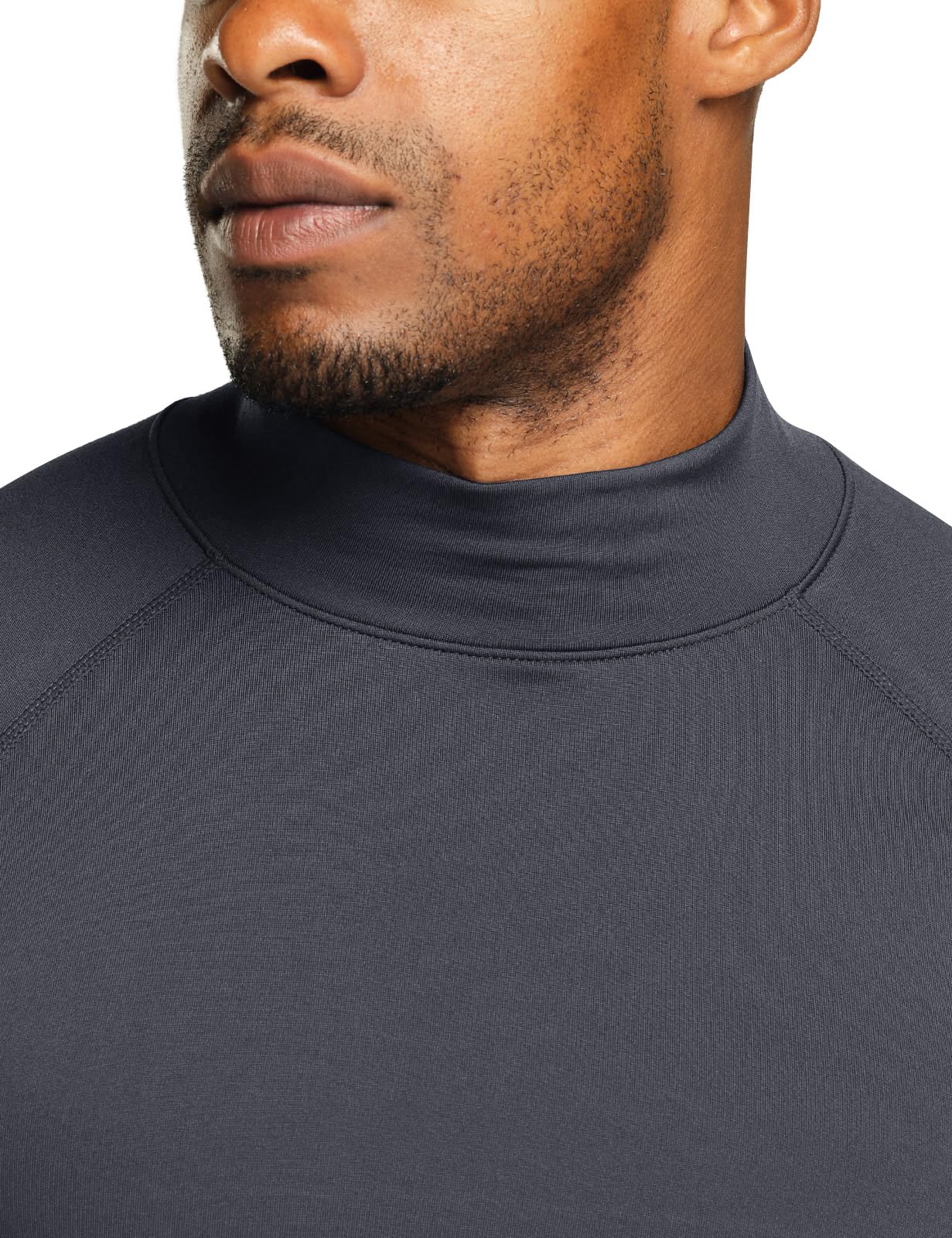 TSLA Men's Thermal Long Sleeve Compression Shirts, Mock/Turtleneck Winter Sports Running Base Layer Top - Image 5