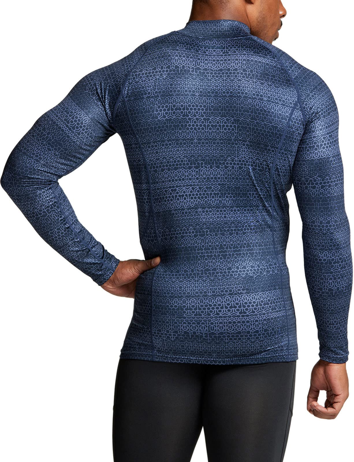 TSLA Men's Thermal Long Sleeve Compression Shirts, Mock/Turtleneck Winter Sports Running Base Layer Top - Image 3