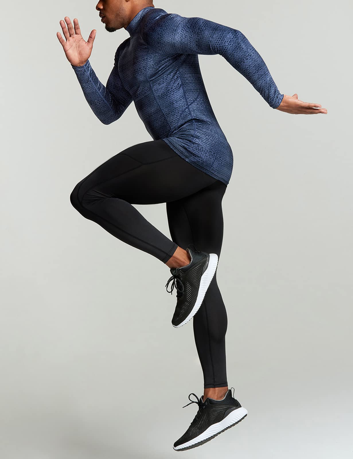 TSLA Men's Thermal Long Sleeve Compression Shirts, Mock/Turtleneck Winter Sports Running Base Layer Top - Image 4