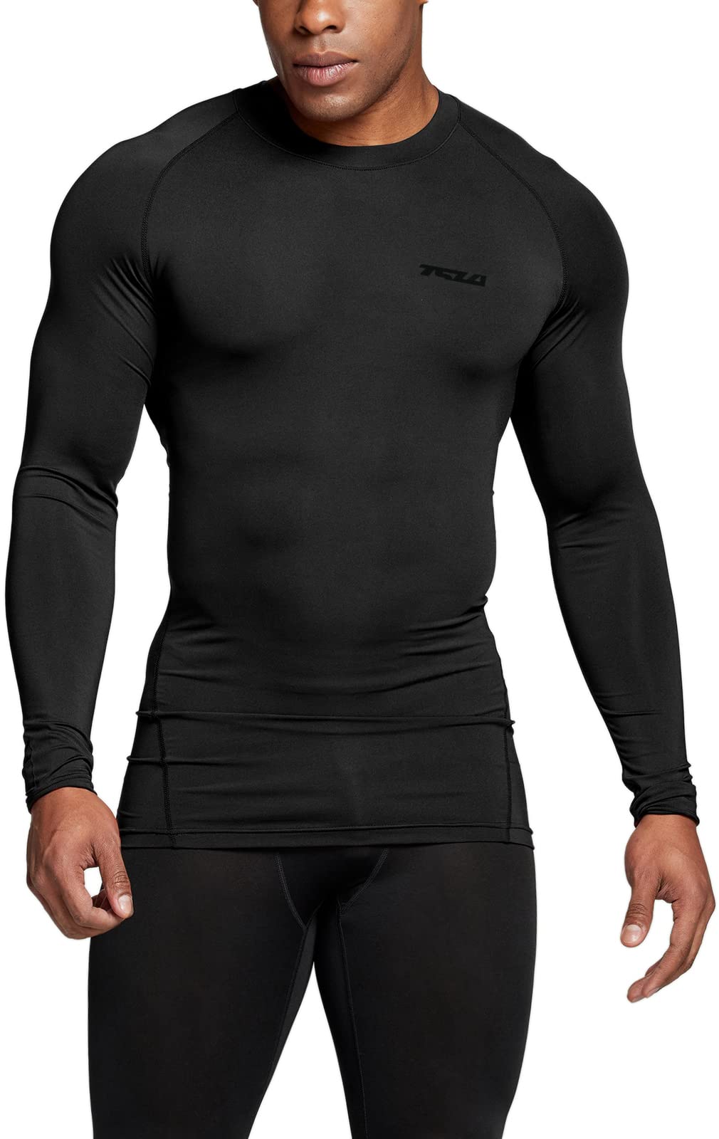 TSLA Men's UPF 50+ Compression Shirts, Cool Dry Long Sleeve Athletic Tops, Sports Baselayer Workout Shirt - Image 8