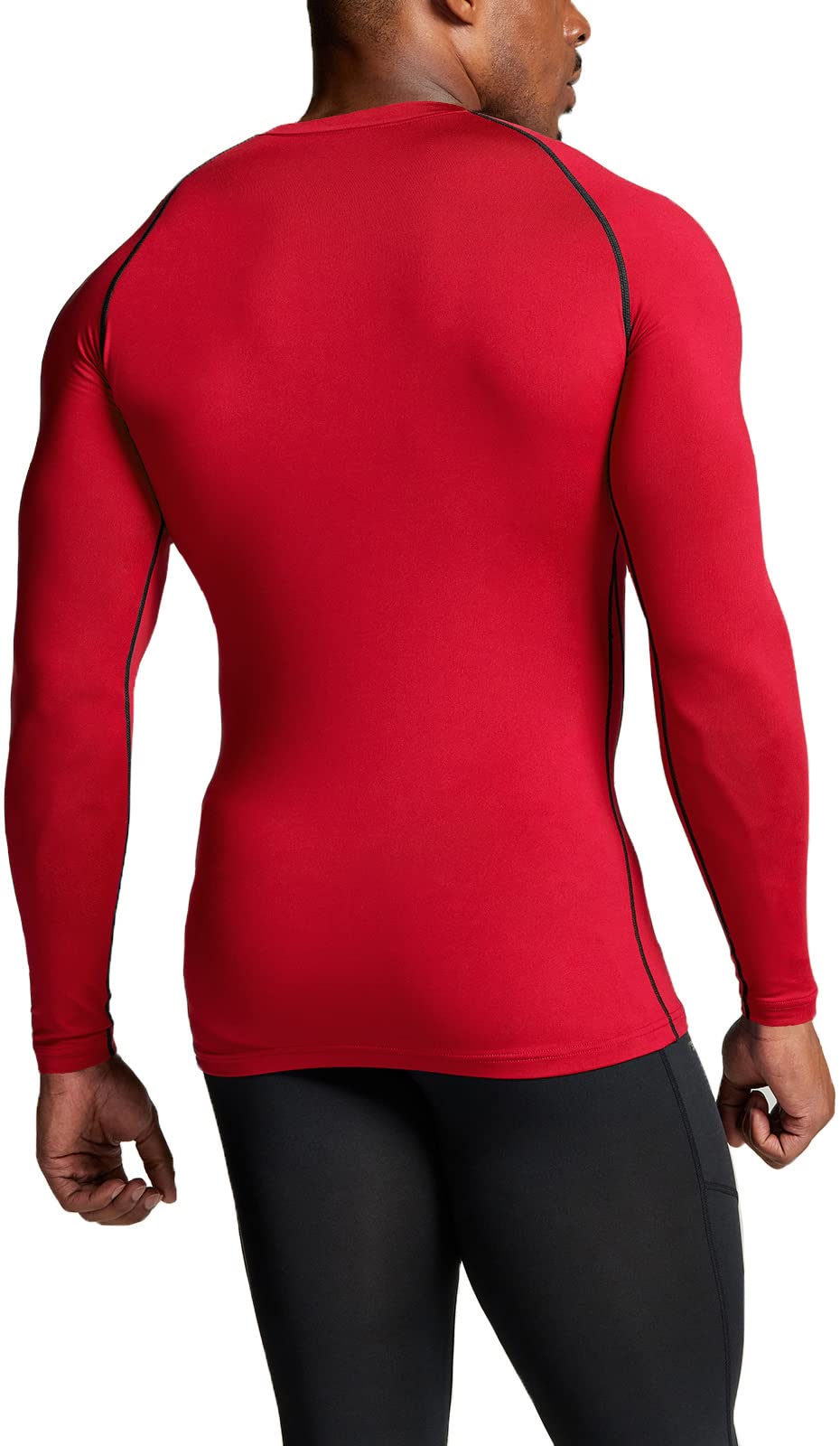 TSLA Men's UPF 50+ Compression Shirts, Cool Dry Long Sleeve Athletic Tops, Sports Baselayer Workout Shirt - Image 4