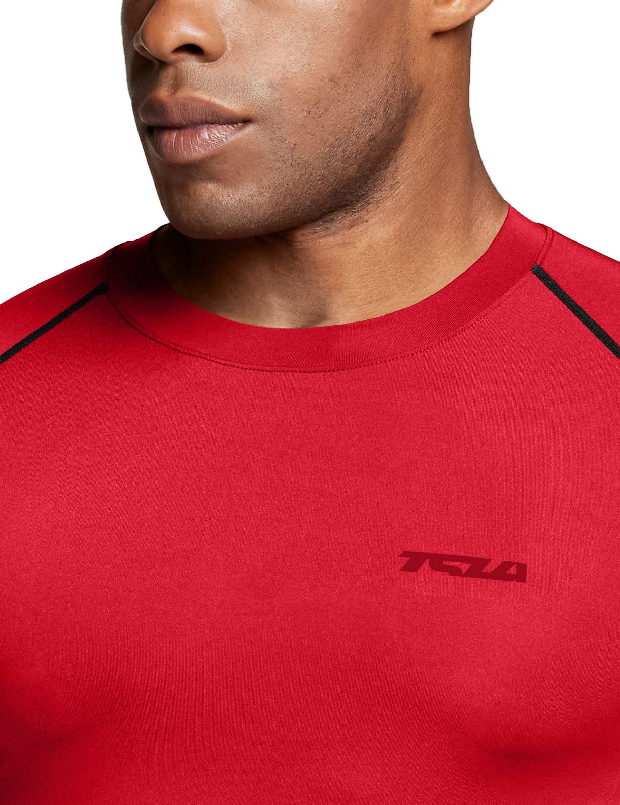 TSLA Men's UPF 50+ Compression Shirts, Cool Dry Long Sleeve Athletic Tops, Sports Baselayer Workout Shirt - Image 6