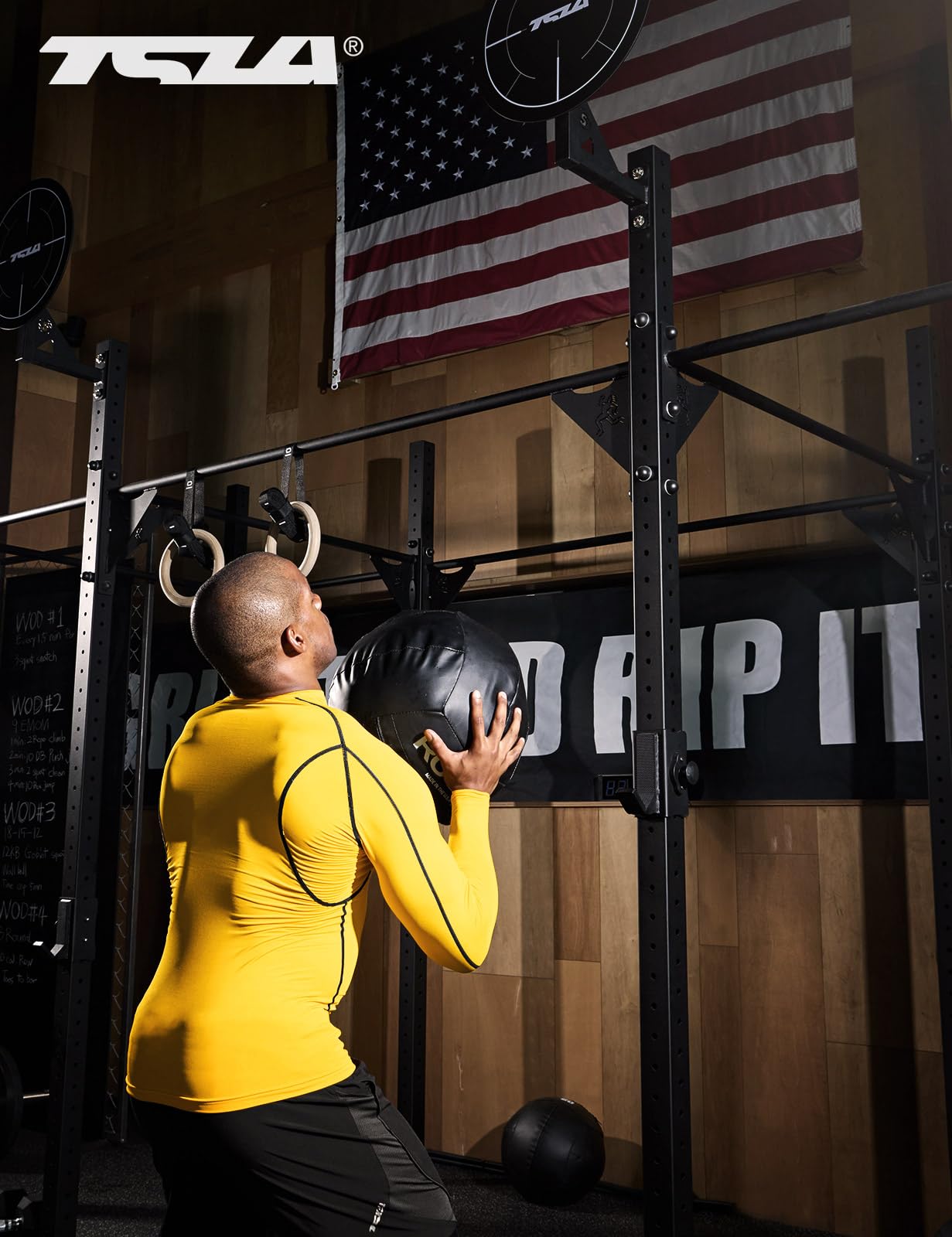 TSLA Men's UPF 50+ Compression Shirts, Cool Dry Long Sleeve Athletic Tops, Sports Baselayer Workout Shirt - Image 3