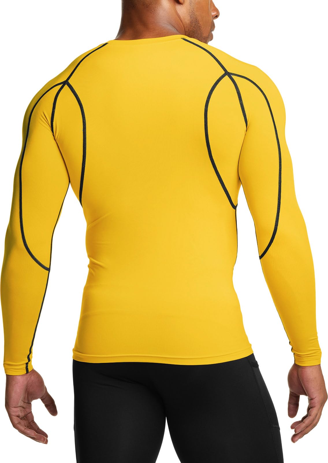 TSLA Men's UPF 50+ Compression Shirts, Cool Dry Long Sleeve Athletic Tops, Sports Baselayer Workout Shirt - Image 4