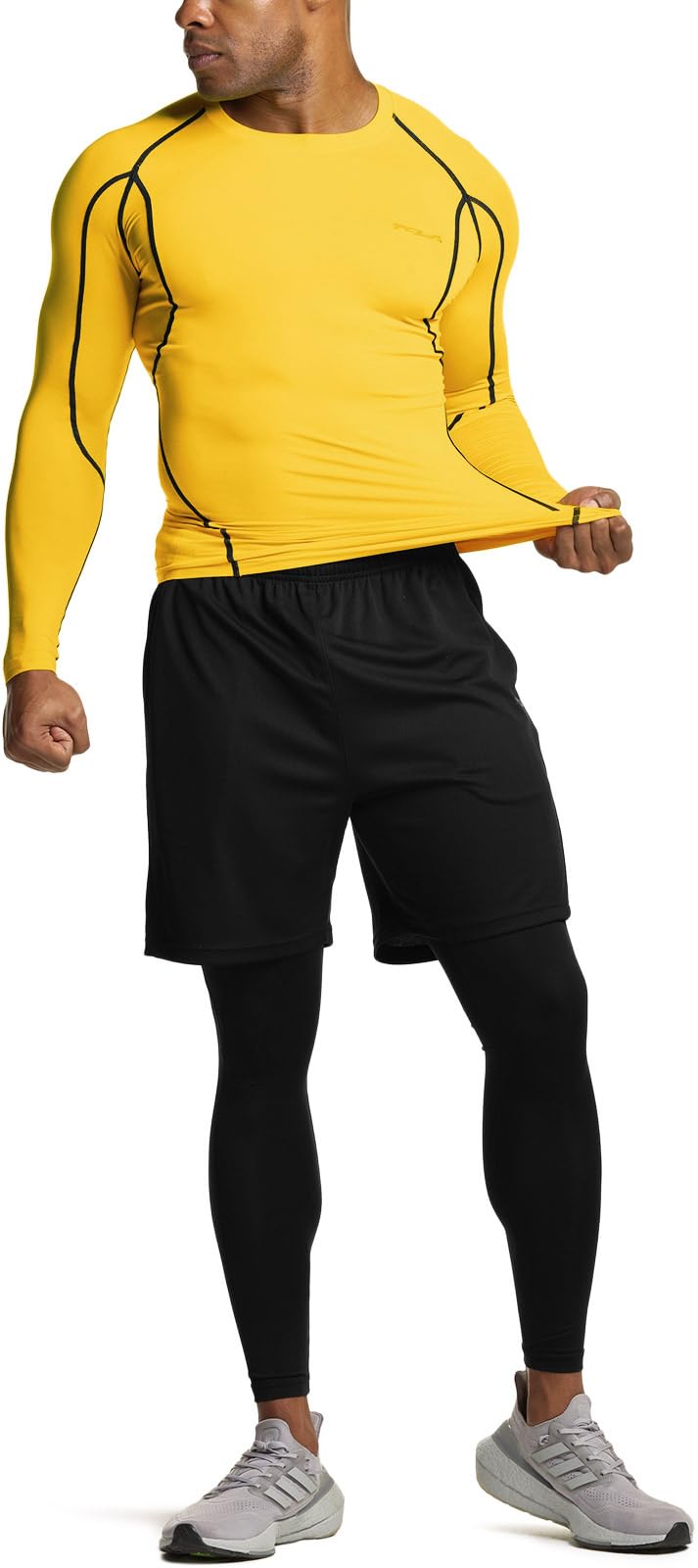 TSLA Men's UPF 50+ Compression Shirts, Cool Dry Long Sleeve Athletic Tops, Sports Baselayer Workout Shirt - Image 7