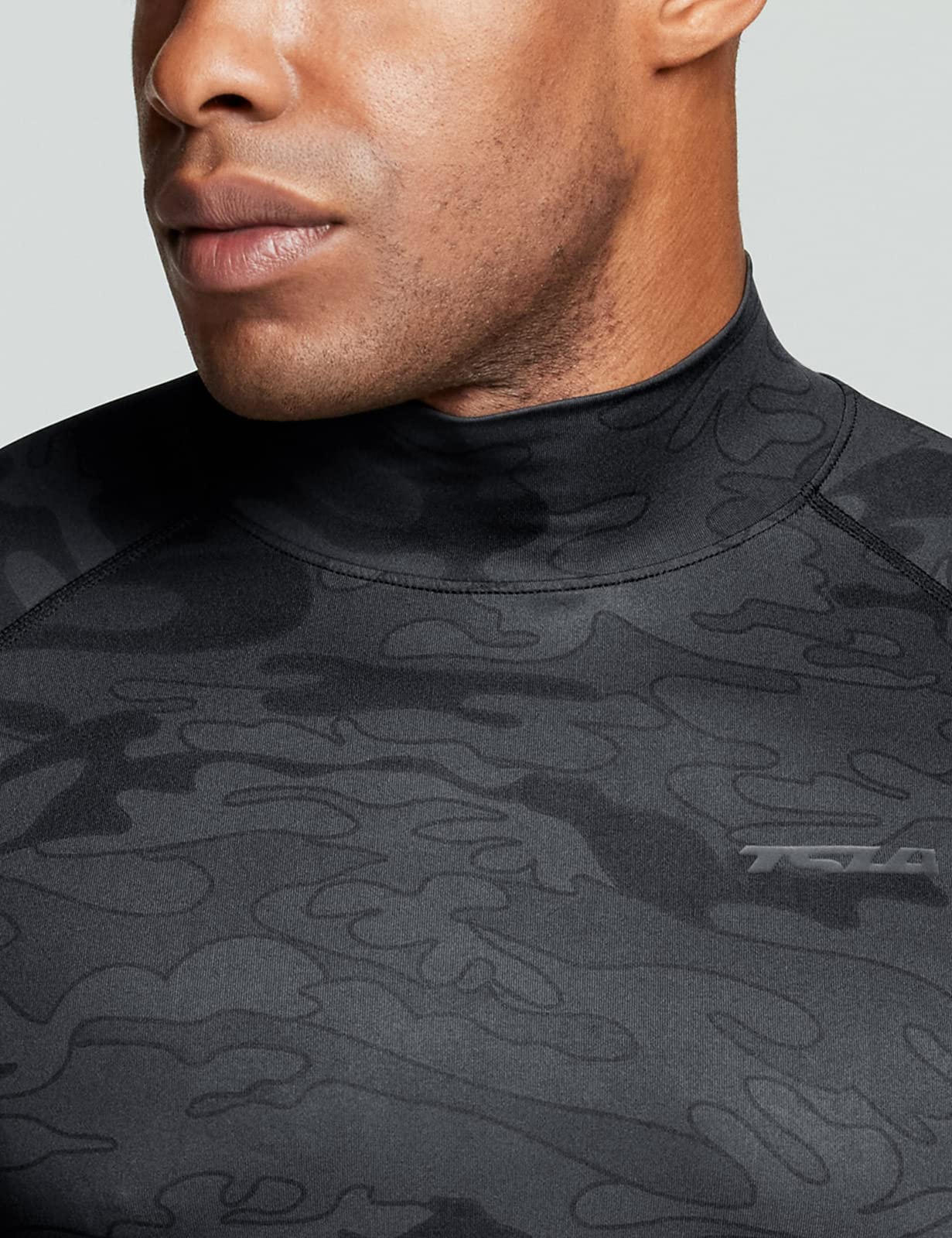 TSLA Men's UPF 50+ Mock Long Sleeve Compression Shirts, Athletic Workout Shirt, Base Layer for Water Sports - Image 5