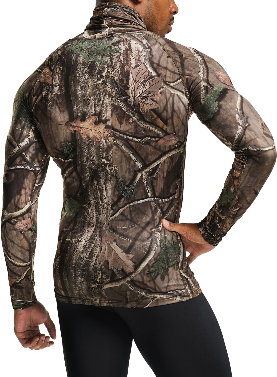 TSLA Men's UPF 50+ Mock Long Sleeve Compression Shirts, Athletic Workout Shirt, Base Layer for Water Sports - Image 4