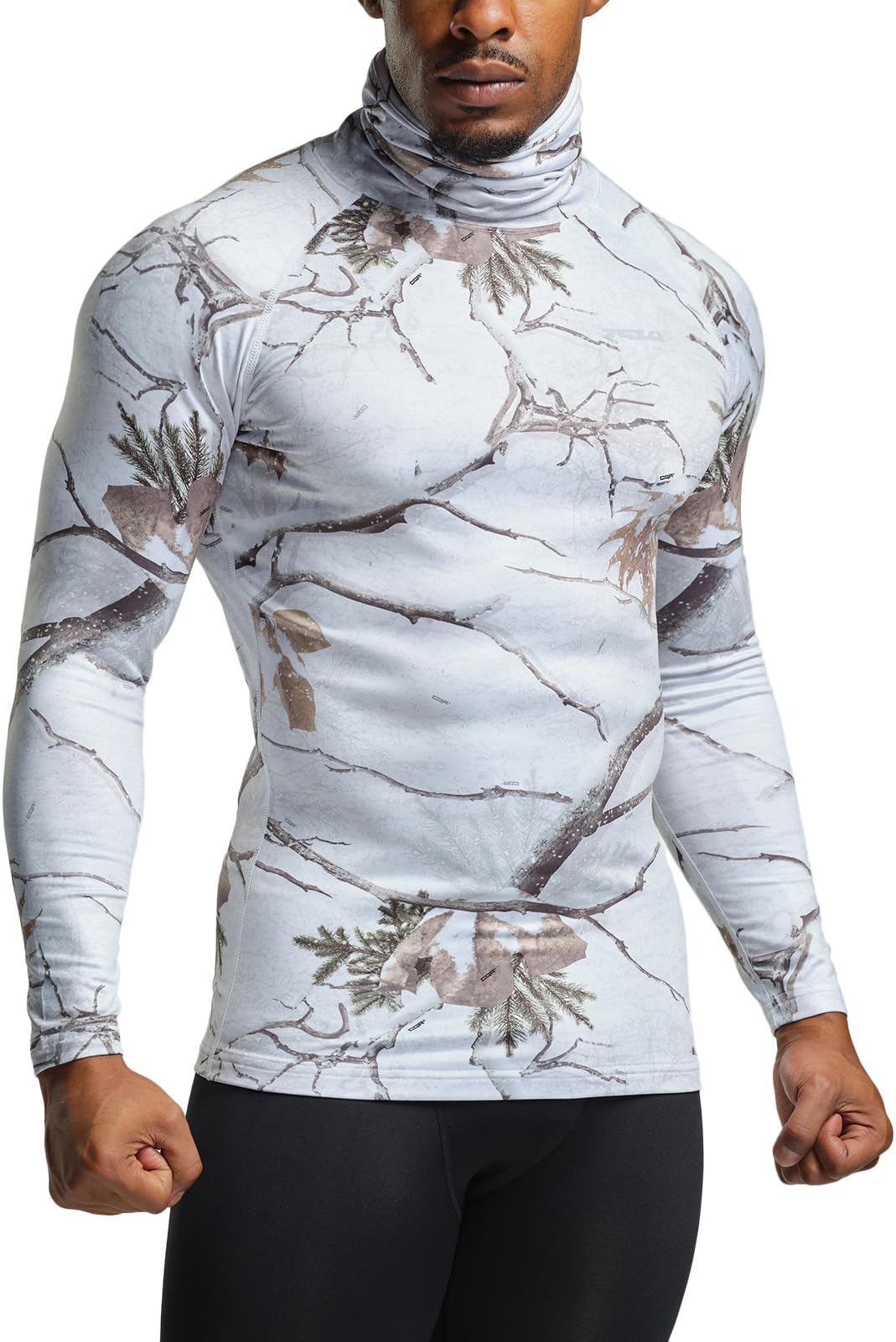 TSLA Men's UPF 50+ Mock Long Sleeve Compression Shirts, Athletic Workout Shirt, Base Layer for Water Sports - Image 3