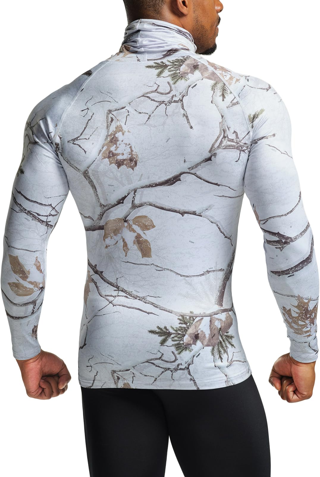 TSLA Men's UPF 50+ Mock Long Sleeve Compression Shirts, Athletic Workout Shirt, Base Layer for Water Sports - Image 4