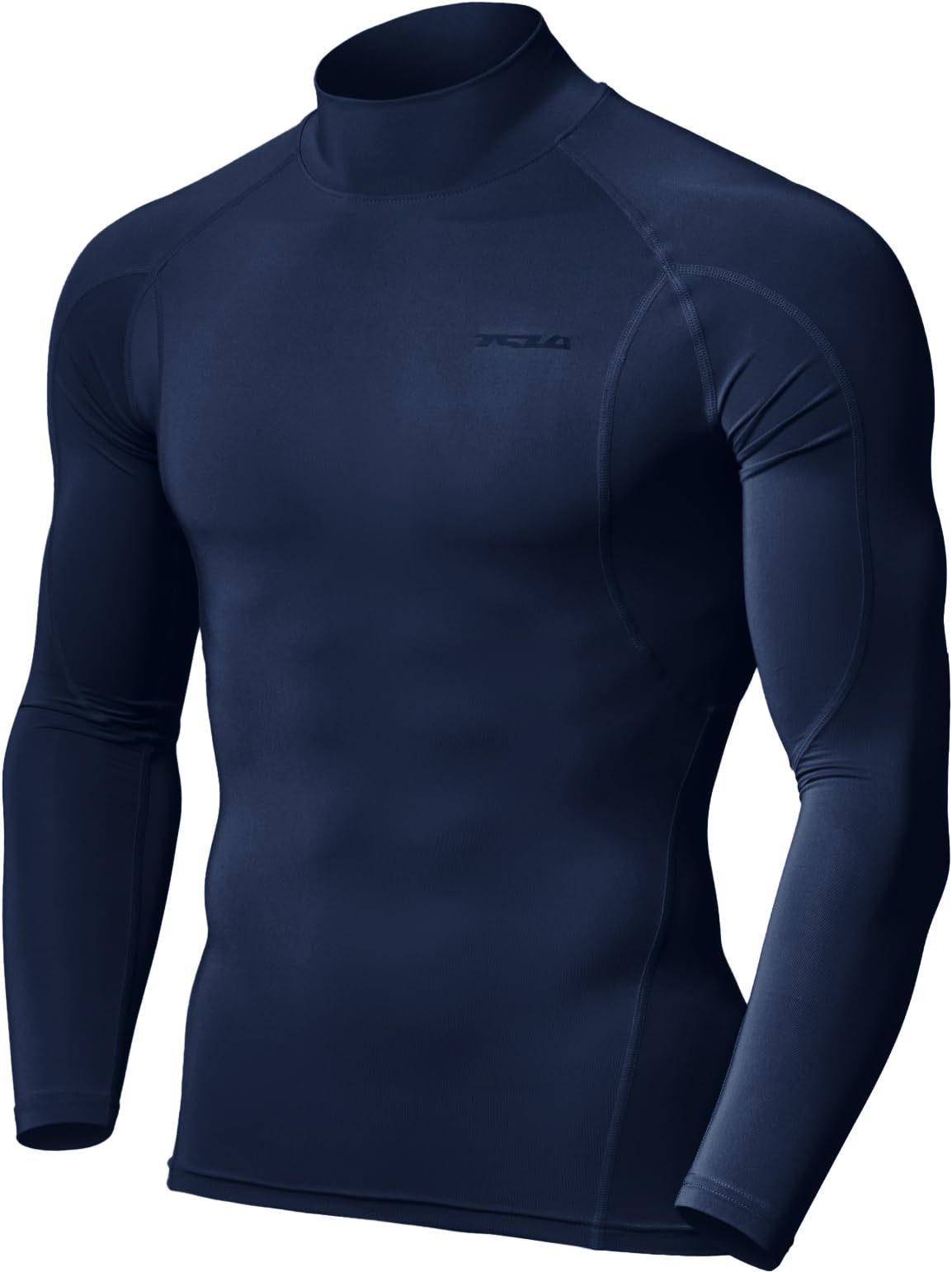 TSLA Men's UPF 50+ Mock Long Sleeve Compression Shirts, Athletic Workout Shirt, Base Layer for Water Sports - Image 8