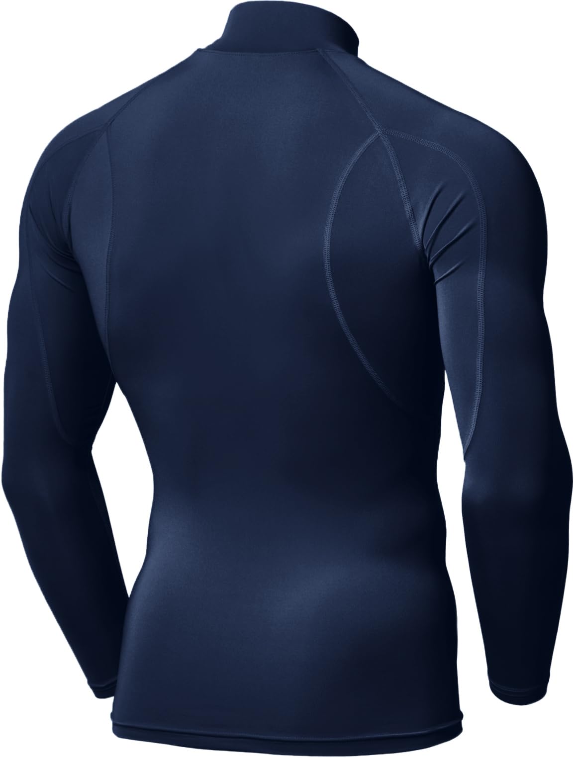 TSLA Men's UPF 50+ Mock Long Sleeve Compression Shirts, Athletic Workout Shirt, Base Layer for Water Sports - Image 9