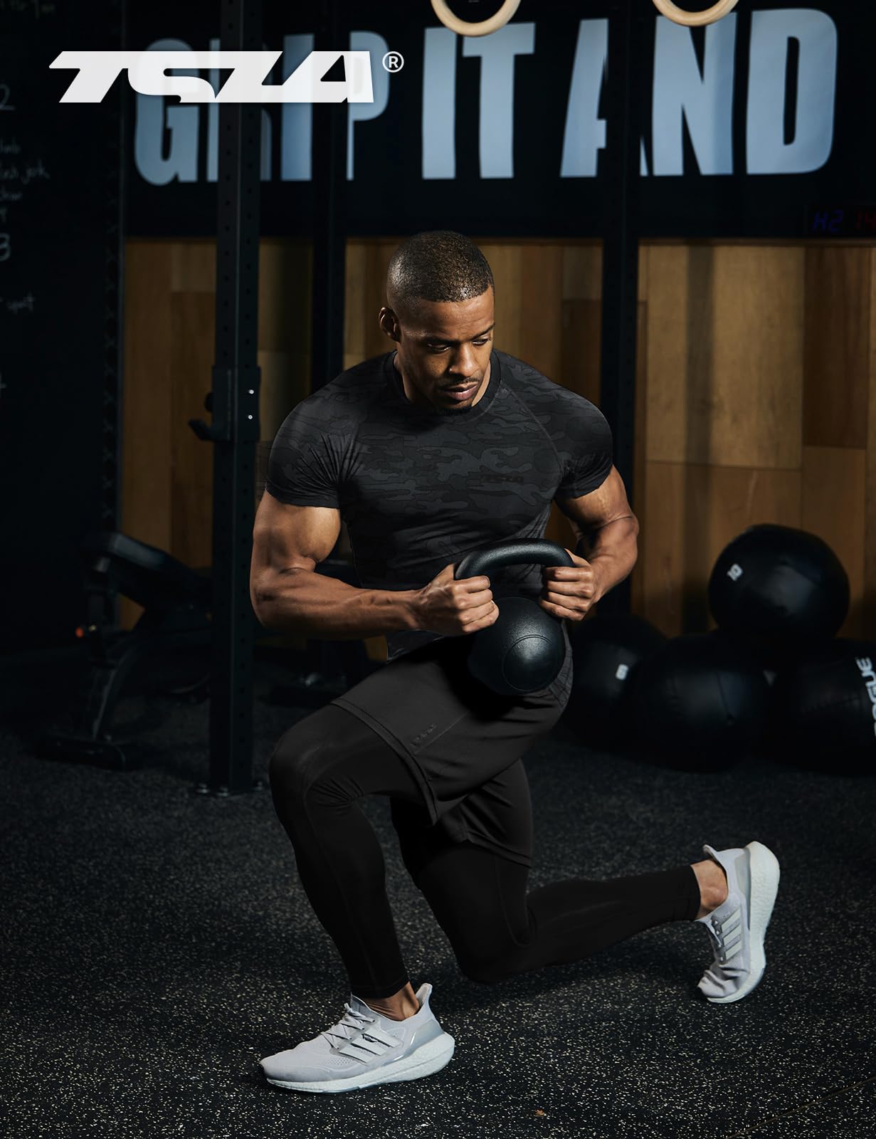 TSLA Men's UPF 50+ Quick Dry Short Sleeve Compression Shirts, Athletic Workout Shirt, Water Sports Rash Guard - Image 3