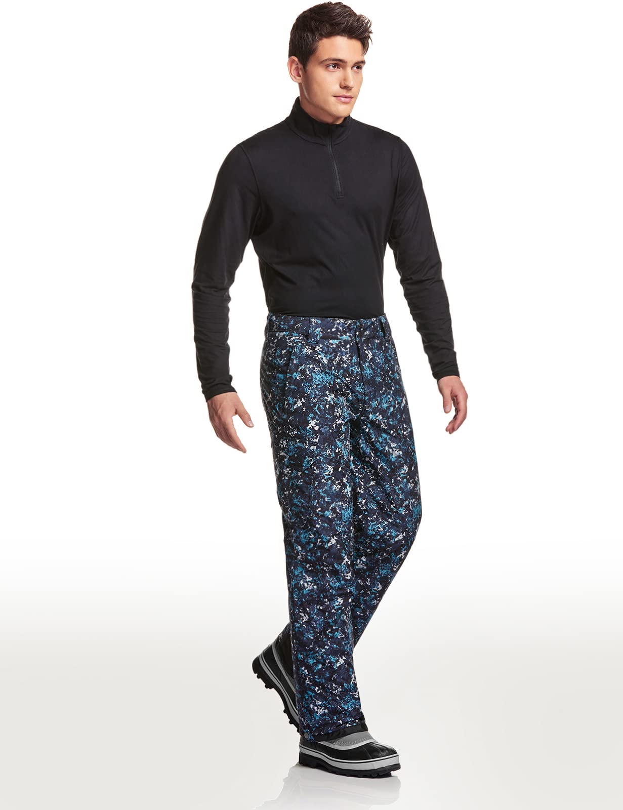 TSLA Men's Winter Snow Pants, Waterproof Insulated Ski Pants, Ripstop Windproof Snowboard Bottoms - Image 4