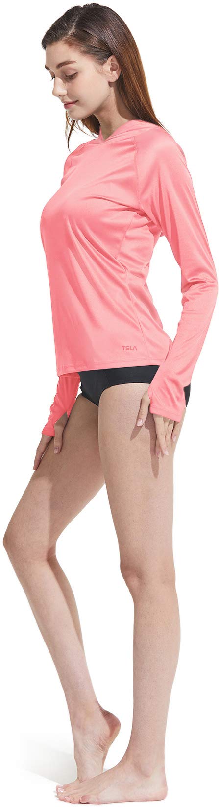 TSLA Women's Long Sleeve Rash Guard Swim Shirts, UPF 50+ UV Protection Regular-Fit Quick Dry Water Shirts - Image 7