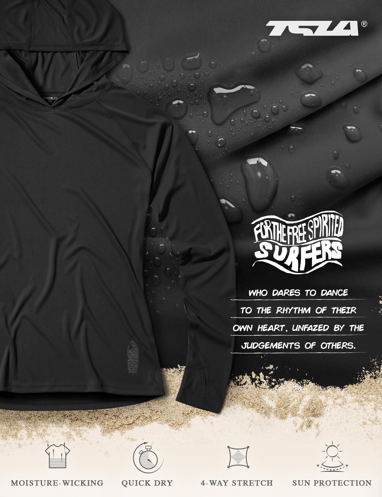 TSLA Women's Long Sleeve Rash Guard Swim Shirts, UPF 50+ UV Protection Regular-Fit Quick Dry Water Shirts - Image 7