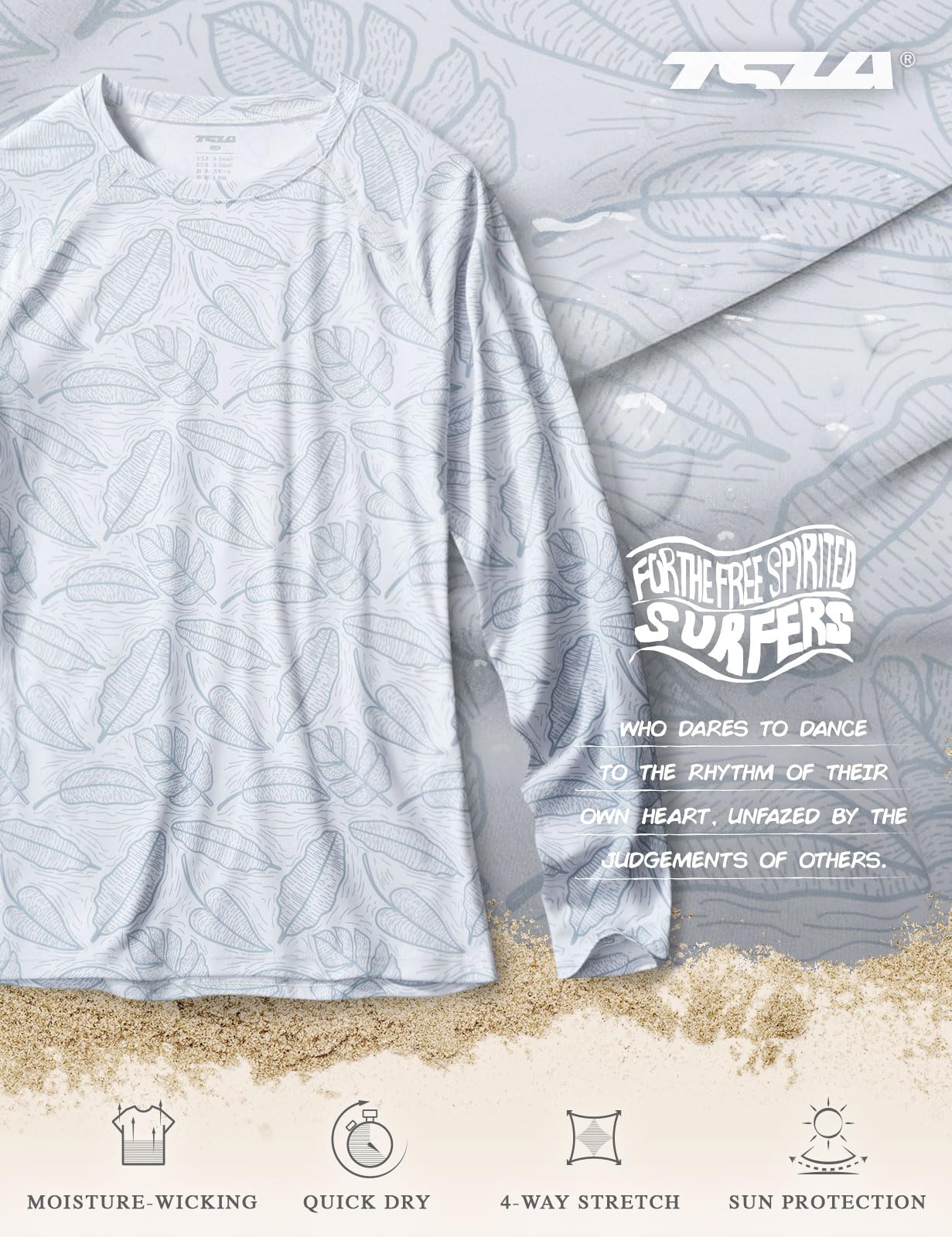 TSLA Women's Long Sleeve Rash Guard Swim Shirts, UPF 50+ UV Protection Regular-Fit Quick Dry Water Shirts - Image 6