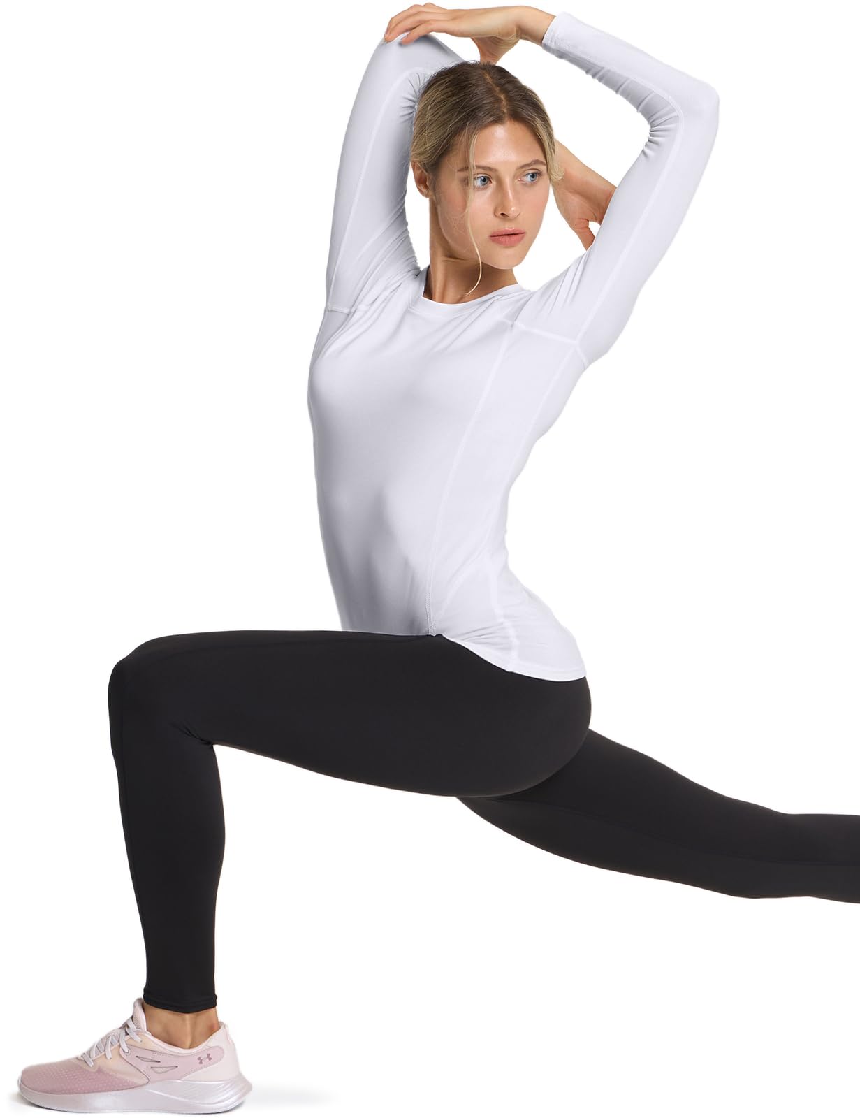 TSLA Women's Thermal Long Sleeve Tops, Mock Turtle & Crew Neck Shirts, Fleece Lined Compression Base Layer - Image 5