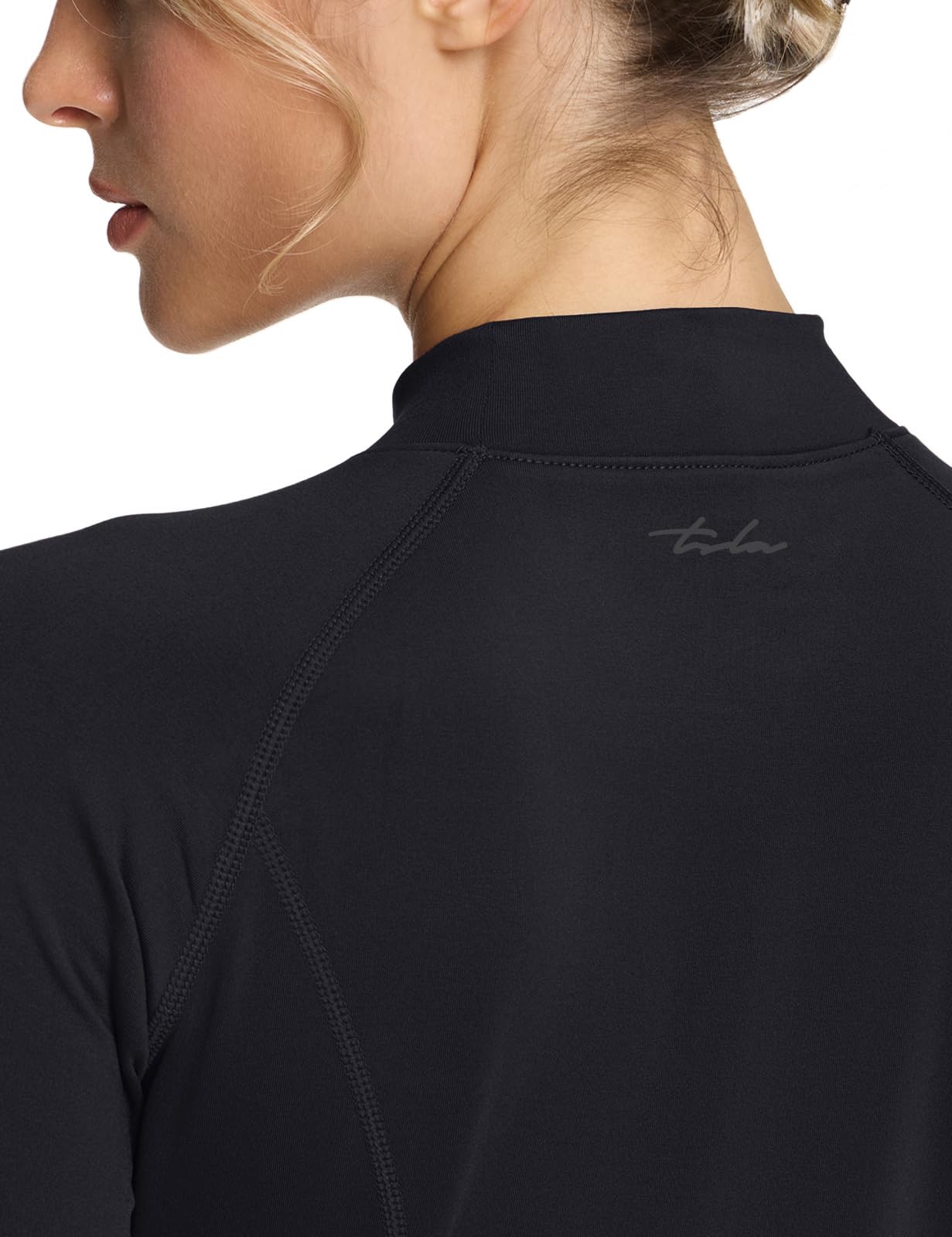 TSLA Women's Thermal Long Sleeve Tops, Mock Turtle & Crew Neck Shirts, Fleece Lined Compression Base Layer - Image 8