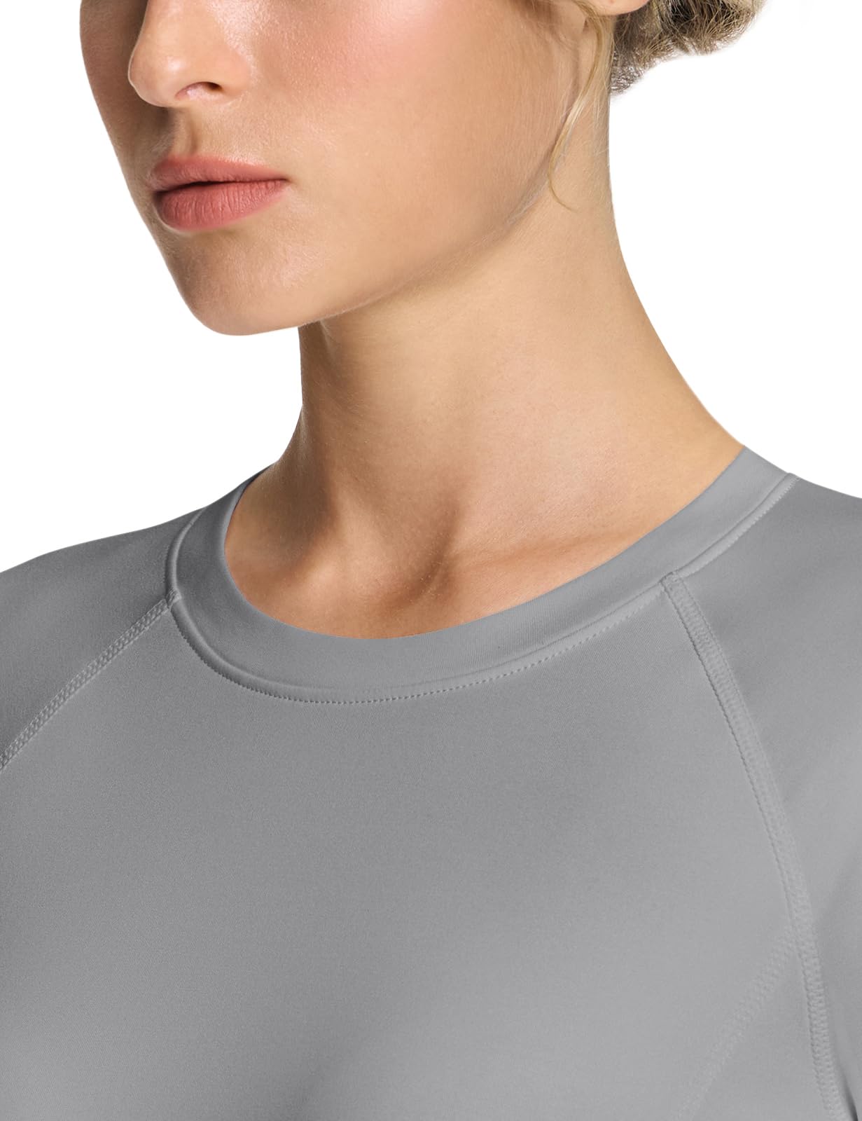 TSLA Women's Thermal Long Sleeve Tops, Mock Turtle & Crew Neck Shirts, Fleece Lined Compression Base Layer - Image 7