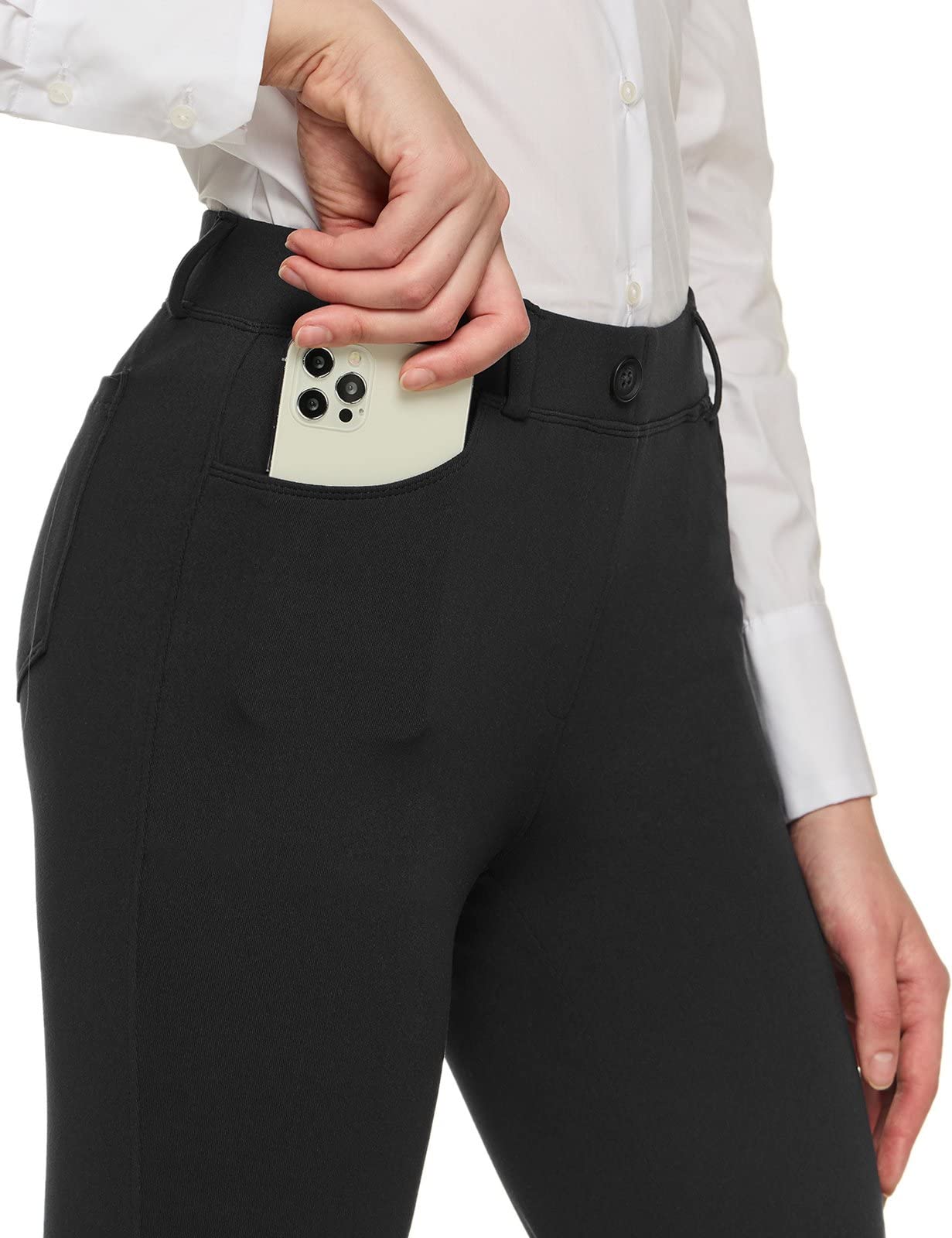 TSLA Women's Yoga & Dress Pants, Office Business Casual Work Slacks, Stretch Straight Leg/Bootcut Pants with 4 Pockets - Image 6