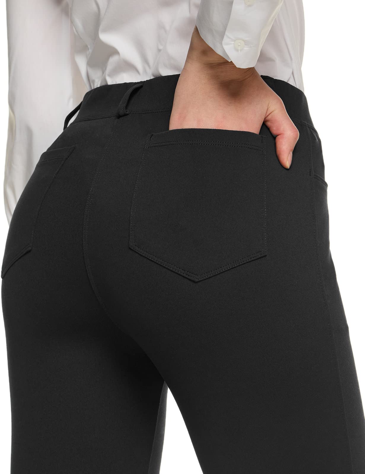TSLA Women's Yoga & Dress Pants, Office Business Casual Work Slacks, Stretch Straight Leg/Bootcut Pants with 4 Pockets - Image 7