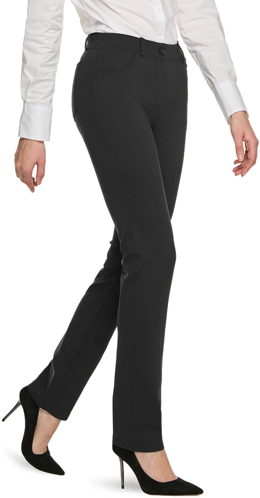 TSLA Women's Yoga & Dress Pants, Office Business Casual Work Slacks, Stretch Straight Leg/Bootcut Pants with 4 Pockets - Image 9